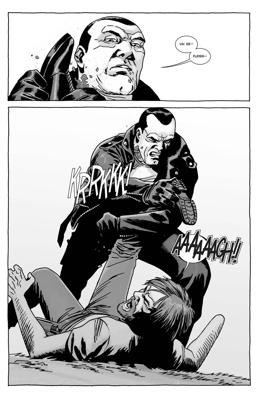 The walking dead hq 126 rick perna quebrada negan