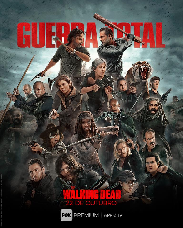 the walking dead 8 temporada poster guerra total brasil