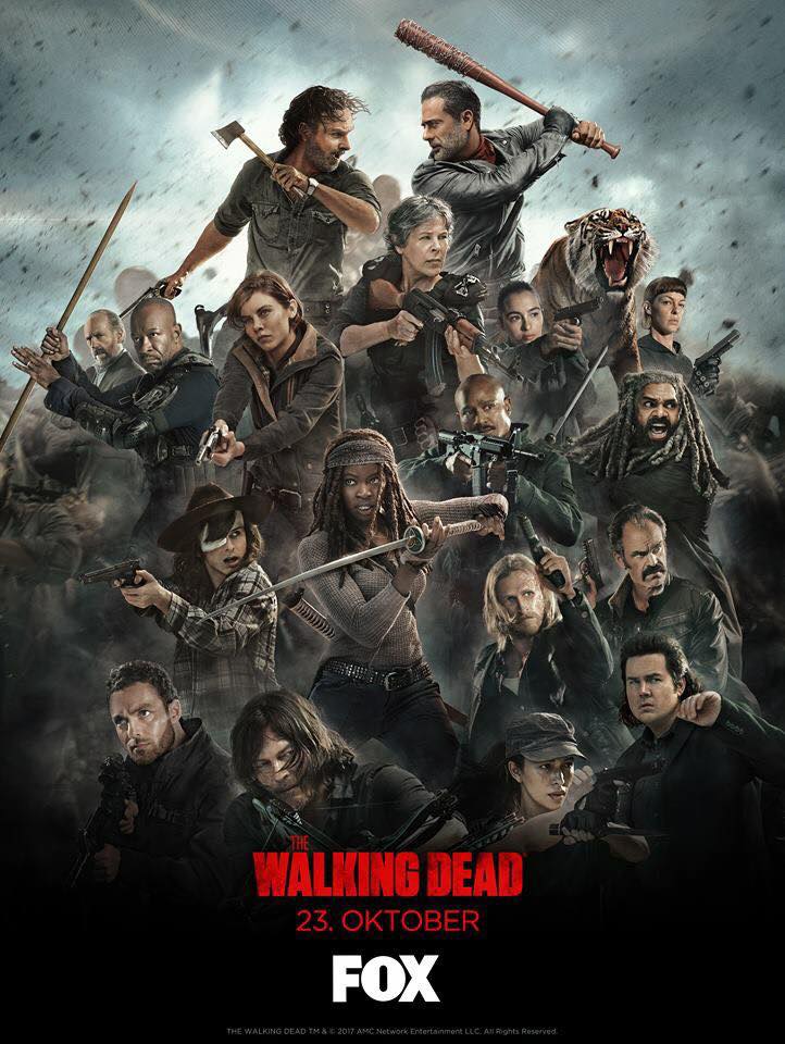 the walking dead 8 temporada poster guerra total