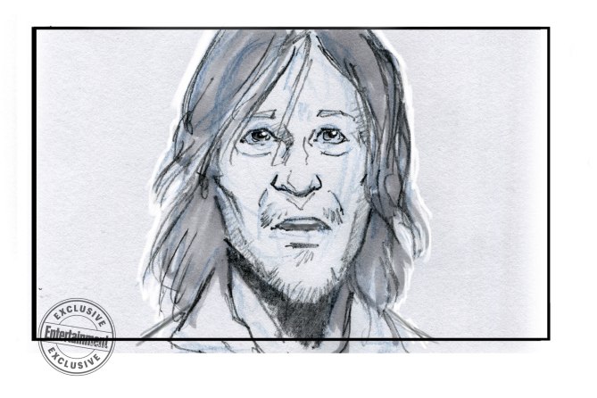 The walking dead 8 temporada s08e01 storyboard daryl dixon 4