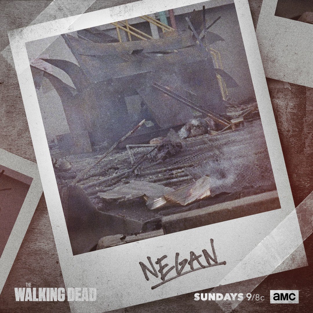 The walking dead s08e01 rick negan polaroid