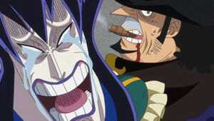 One Piece Episodio 842 Caesar Clown Capone Bege