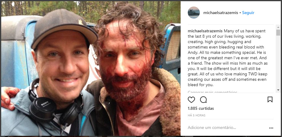 The walking dead michael satrazemis andrew lincoln instagram