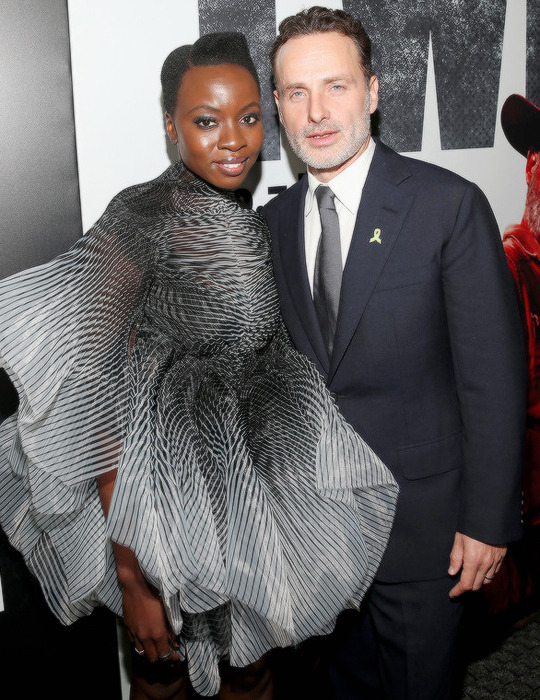 The walking dead 9 temporada premiere after party 20 danai gurira andrew lincoln