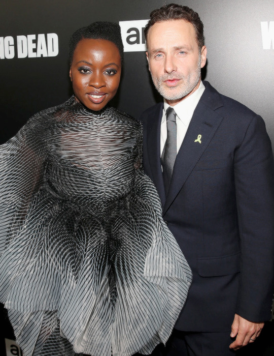 The walking dead 9 temporada premiere after party 21 danai gurira andrew lincoln