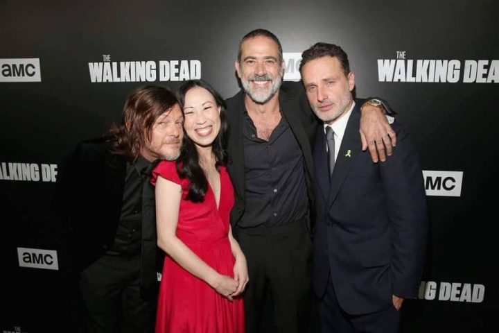 The walking dead 9 temporada premiere after party 34 norman reedus angela kang jeffrey dean morgan andrew lincoln