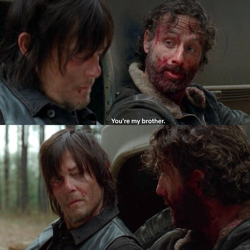 The walking dead s04e16 rick daryl irmaos brothers