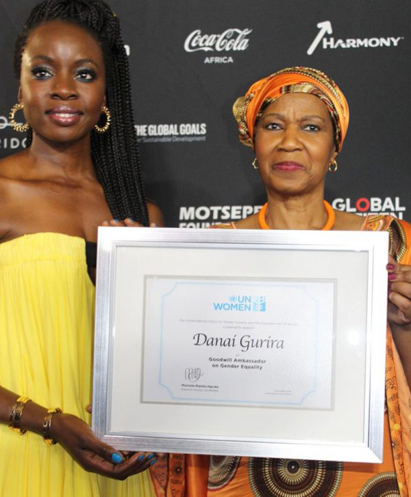 Danai Gurira Phumzile Mlambo Ngcuka ONU Embaixadora da Boa Vontade