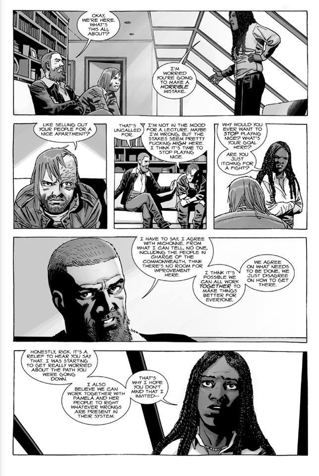 The walking dead hq 186 01 rick dwight michonne