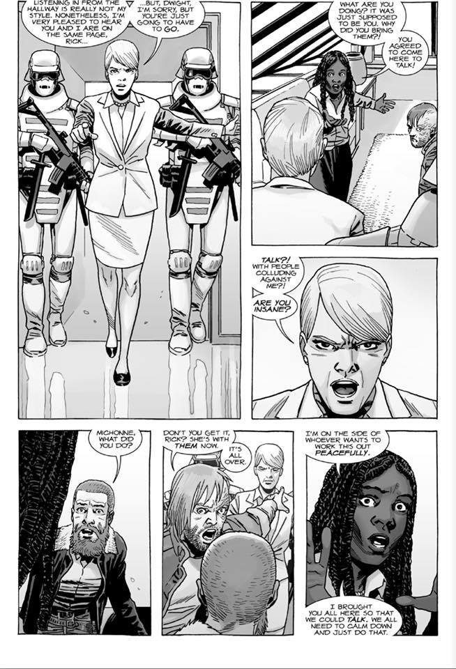 The walking dead hq 186 02 rick dwight michonne pamela