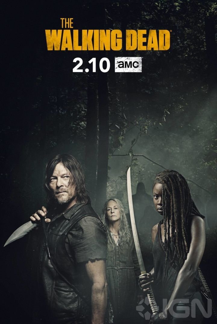 The walking dead 9 temporada parte 2 poster daryl carol michonne