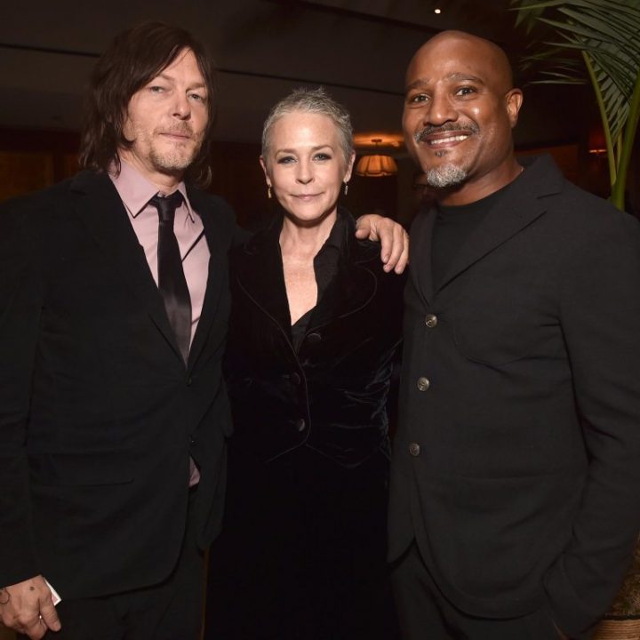 The walking dead 10 temporada estreia tapete vermelho 01 norman reedus melissa mcbride seth gilliam