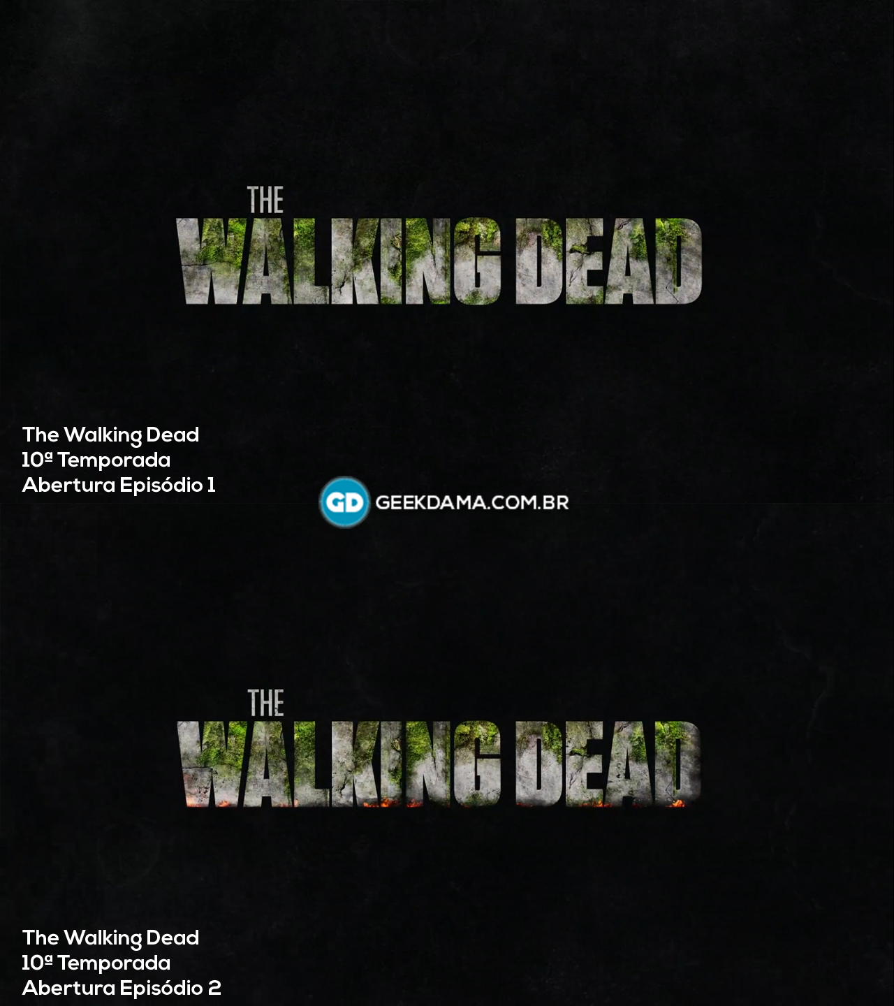 The walking dead 10 temporada abertura s01e01 diferencas s01e02 03 logo