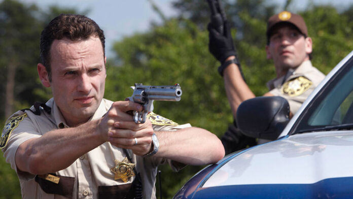 Rick Grimes e Shane Walsh no 1º episódio da 1ª temporada de The Walking Dead.
