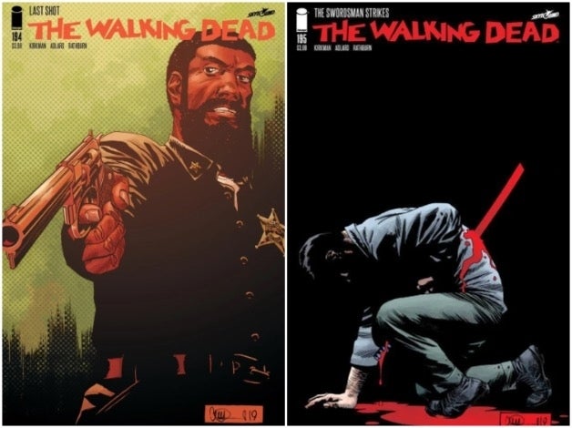 The walking dead hq 194 195 fake covers capas falsas