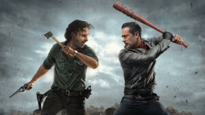 Rick VS Negan, no pôster da 8ª temporada de The Walking Dead.