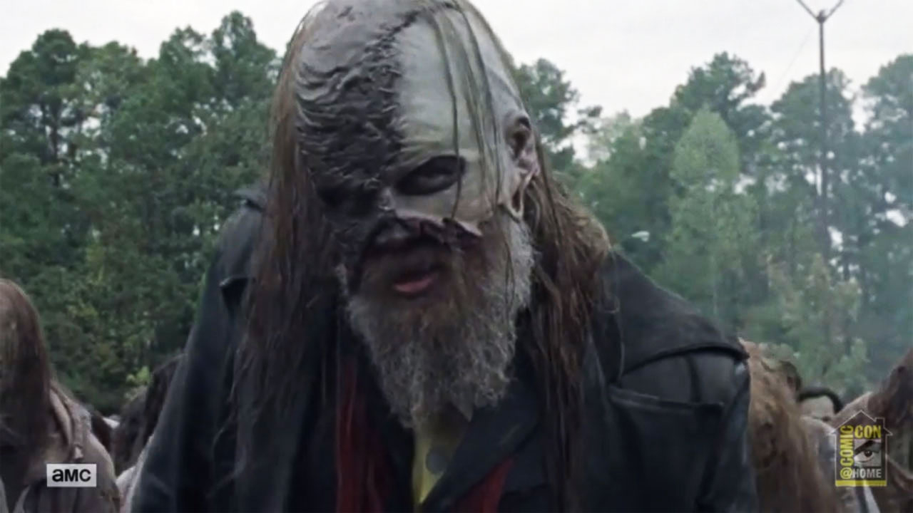 Beta lidera a horda de zumbis, no 16º episódio da 10ª temporada de The Walking Dead.