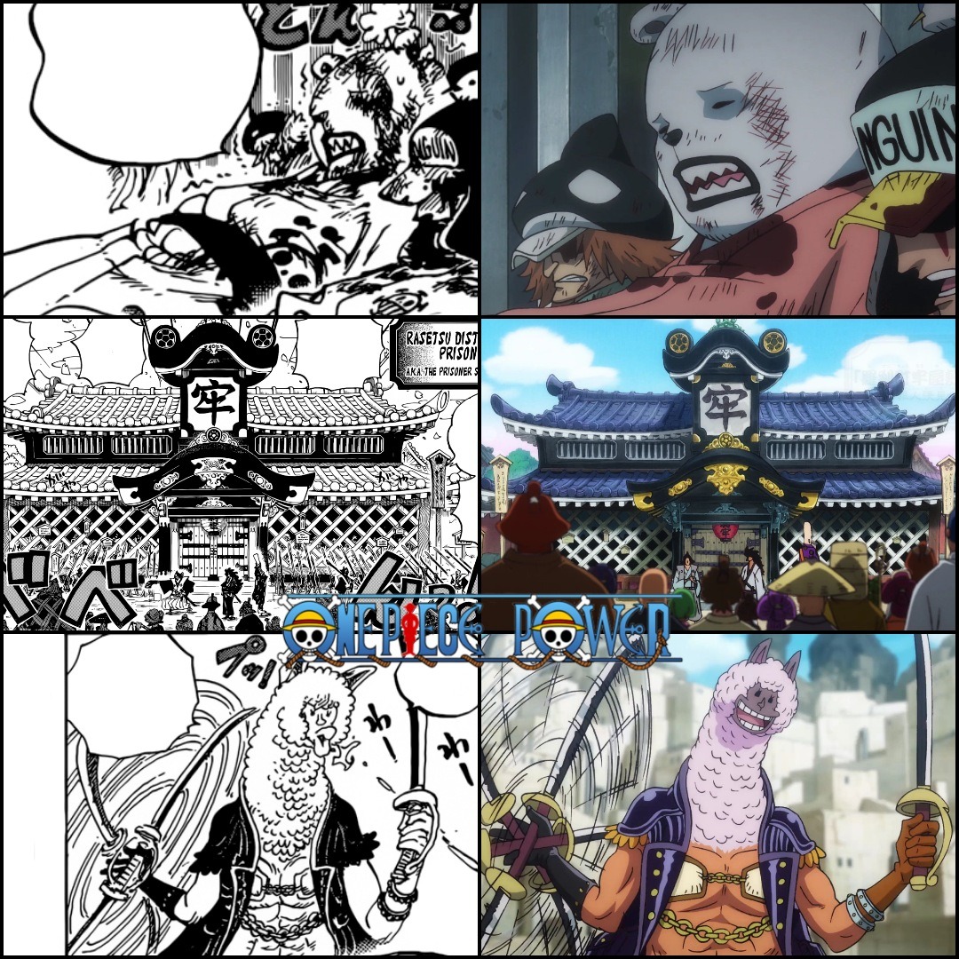 One Piece Comparação Anime x Mangá do episódio 935