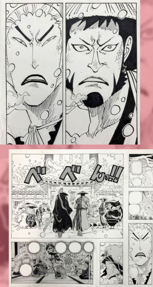 one piece capitulo 986 esbocos rascunho oda 02 denjiro kinemon