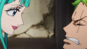 Hiyori e Zoro no episódio 936 de One Piece