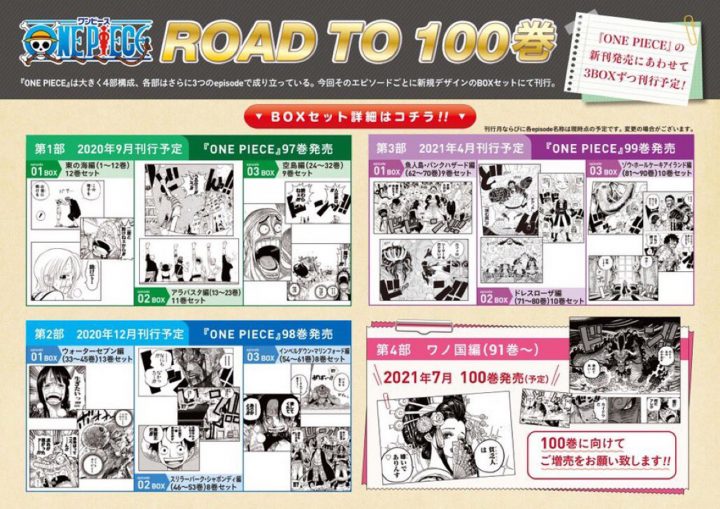 One piece cronograma 100 volumes road to 100