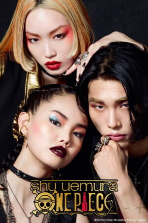 one piece shu uemura linha de maquiagem poster