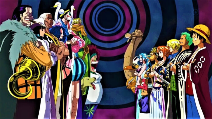 Pôster da saga de Alabasta em One Piece.