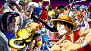 Pôster da saga de Alabasta em One Piece.