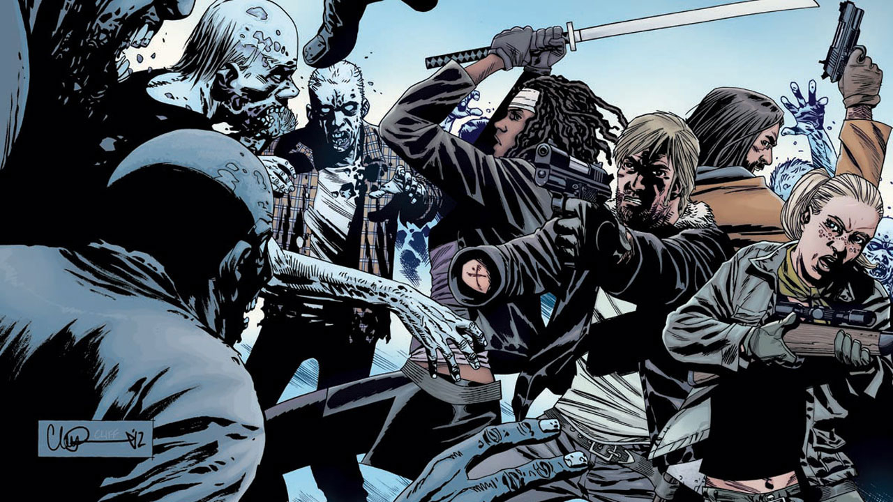 Capa da edição 106 dos quadrinhos de The Walking Dead.