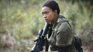 Sasha, no 13º episódio da 5ª temporada de The Walking Dead.