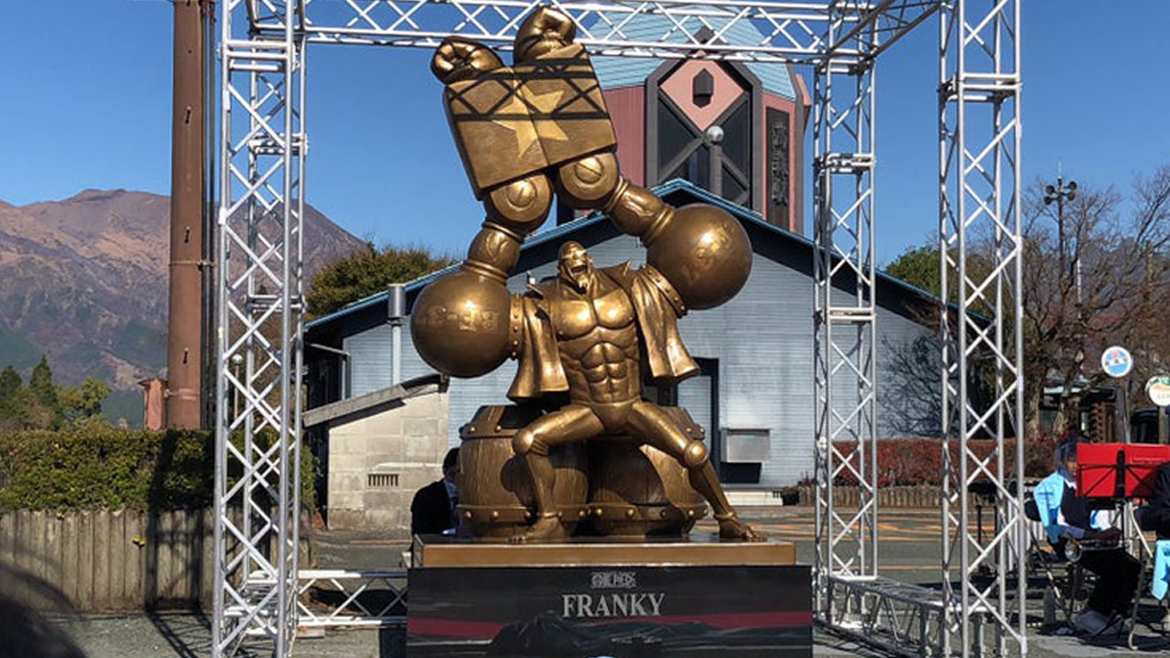 One Piece | Estátua de bronze do Franky é inaugurada no Japão