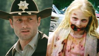 Rick grimes e summer, a menina zumbi, no 1º episódio da 1ª temporada de the walking dead.