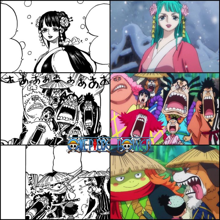 One piece comparacao anime manga episodio 956 capitulo 955 01