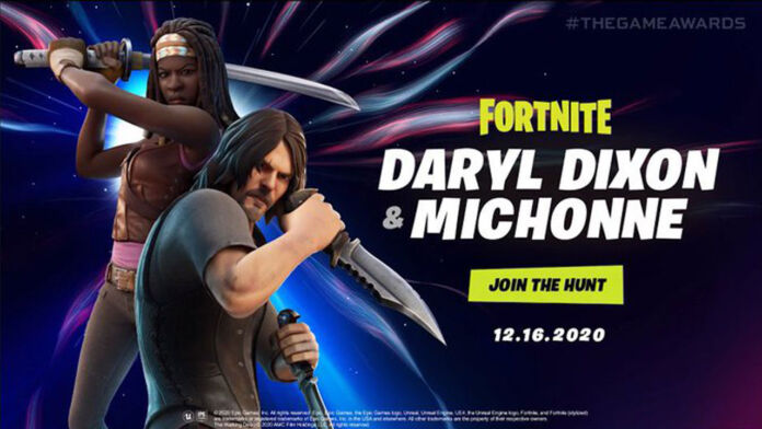 Fortnite terá crossover com The Walking Dead com Daryl e Michonne