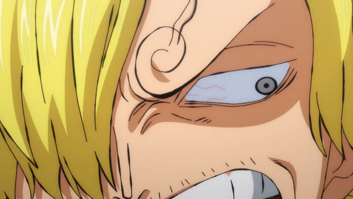 One Piece | Sanji com raiva no anime.
