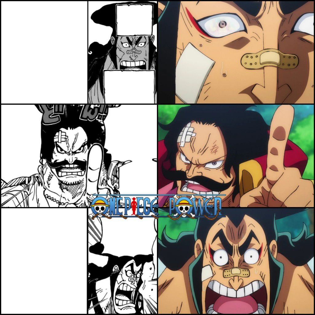 One <b>Piece</b> Comparação Anime x Mangá do episódio 966.