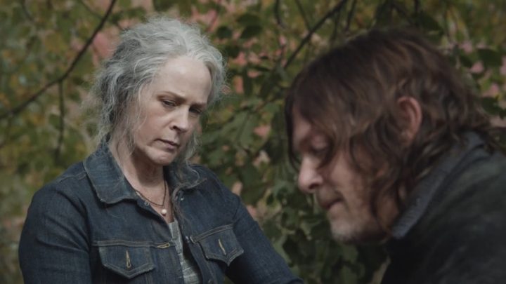 Carol e daryl no 18º episódio da 10ª temporada de the walking dead (s10e18 - "find me").