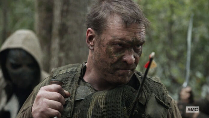 Um dos integrantes do grupo dos Ceifeiros, no 17º episódio da 10ª temporada de The Walking Dead (S10E17 - 