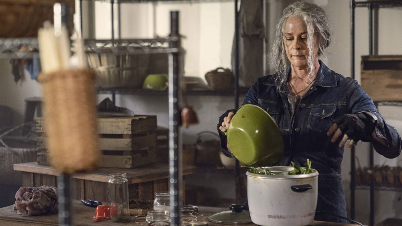 Carol no 21º episódio da 10ª temporada de The Walking Dead (S10E21 - "Diverged").
