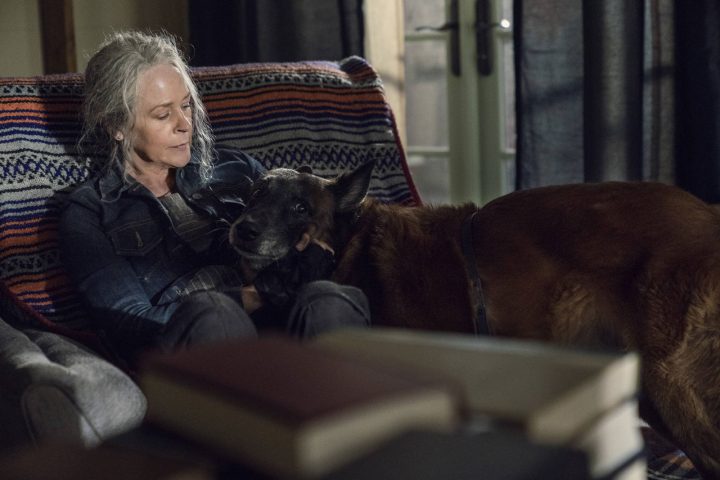 Carol no 21º episódio da 10ª temporada de the walking dead (s10e21 - "diverged").