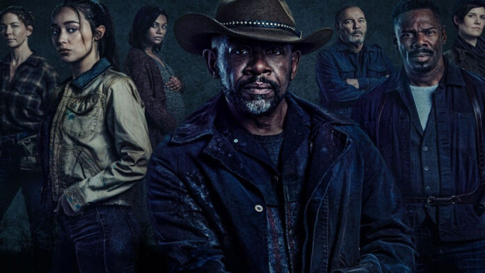 June, Alicia Clark, Grace, Morgan Jones, Daniel Salazar, Victor Strand e Althea em pôster na 6ª temporada de Fear The Walking Dead.