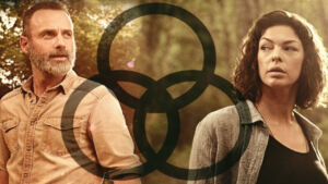 Rick Grimes e Anne (Jadis). Capturados pelo CRM, o grupo do helicóptero em The Walking Dead.