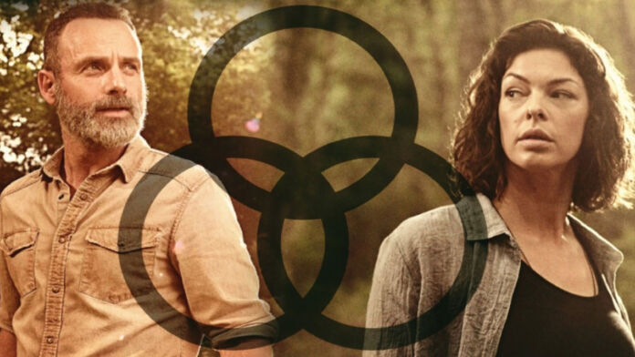 Rick Grimes e Anne (Jadis). Capturados pelo CRM, o grupo do helicóptero em The Walking Dead.