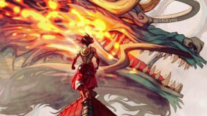 Luffy VS Kaido em One Piece.