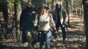 Maggie, Elijah e Cole, o novo grupo se chama os Guardiões e estará na 11ª temporada de The Walking Dead.