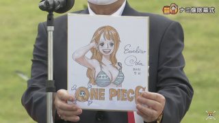 One piece estatua de bronze nami 14 desenho oda