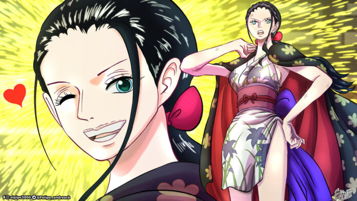 One Piece | Nico Robin no capítulo 1005 do mangá, em fanart por elpipe3000.