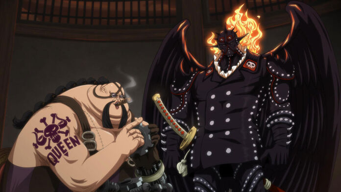One Piece | Queen e King, do bando de Kaido. Colorização por goldenhans.
