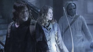 Daryl, Maggie e Elijah no 1º episódio da 11ª temporada de The Walking Dead (S11E01 - "Acheron: Part I").