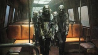 Zumbis invadem metrô em cena do 2º episódio da 11ª temporada de The Walking Dead (S11E02 - "Acheron: Part II").